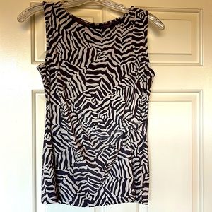 Anne Klein Subtle Animal Print Sleeveless Top-Very Versatile!